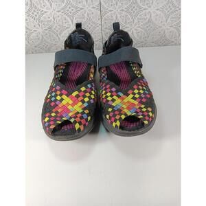 Croft & Barrow Womens Memory Foam Colorful Woven Slip-On Shoes Size 7.5